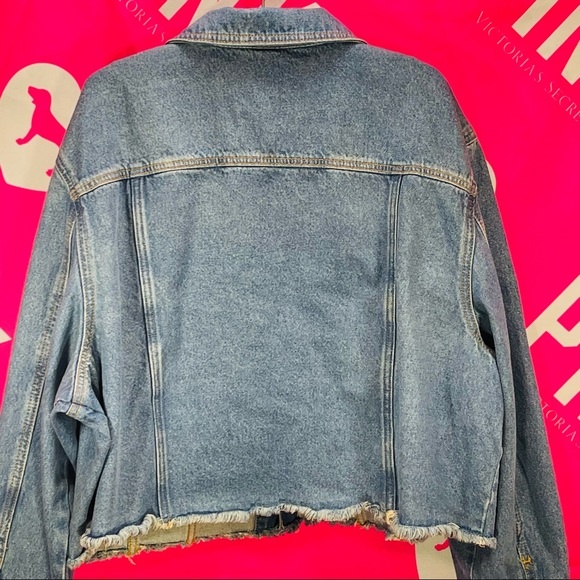 💗 VS PINK 💗 Denim Jean Jacket X Large - Picture 4 of 9